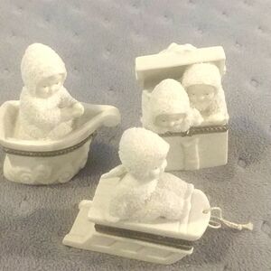Department 56 Snowbaby trinket boxes ..3 available